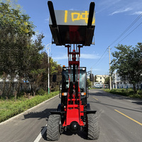 Cargadora de ruedas compacta, motor diésel Kubota de estilo europeo, cargadora articulada pequeña con accesorios, cargadora frontal a la venta