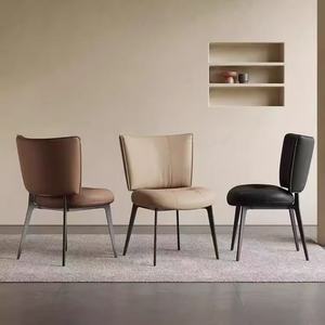 Chaise de salle à manger, chaise à coussin moelleux pour la maison, chaise moderne pour restaurant, simple, pour hôtel, table de négociation, tabouret avec dossier - Product Image 3