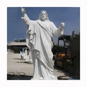 Statue de jésus Christ en marbre blanc, statuette en marbre grec antique, sculptée à la main, Sculpture sur mesure