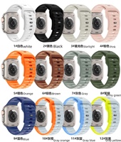 Bracelet en silicone souple pour Apple Watch Bracelet Ultra 49mm 45mm 46mm 41mm 44mm Bracelet de montre sport Iwatch Series 10 9 8 7 6 SE 5 4 Bracelet