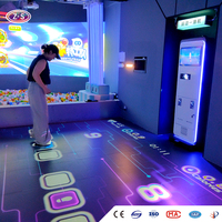 Solution de projection mobile tout-en-un pour salles de sport : projecteur de sol interactif à écran tactile pour jeux de fitness