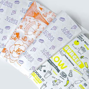 Papier d'emballage personnalisé résistant à l'huile en gros, en papier sulfurisé/glassine/kraft/PE/aluminium, pour l'emballage alimentaire, utilisation en boulangerie - Product Image 1