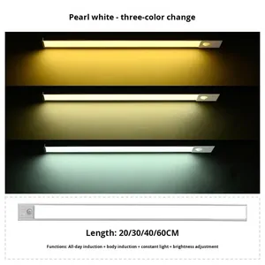 运动感应 <span class=keywords><strong>LED</strong></span> 灯带 可调光 超亮 USB 可充电 无线粘贴式夜灯 适用于楼梯、台阶、衣柜 - Product Image 3