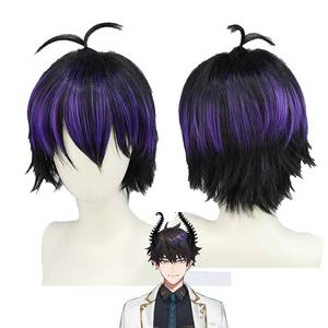Halloween Hommes Adulte Vtuber YouTuber Ren Cosplay Court Résistant À La Chaleur Perruque De Cheveux Synthétiques IDOL-002 - Product Image 1