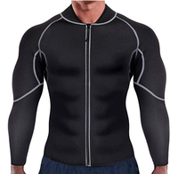 Pantalones de chándal deportivos para hombre con recortador de cintura, mono acolchado de neopreno, conjunto de calentador de cuerpo y moldeador para perder peso en Sauna