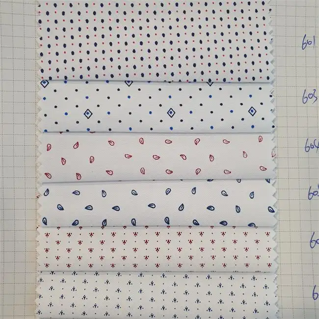 High quality cotton poplin polka dot printed polyester cotton twill fabric for workwear