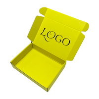 Boîtes d'expédition en carton ondulé rigide orange personnalisées écologiques portables avec logo imprimé en relief