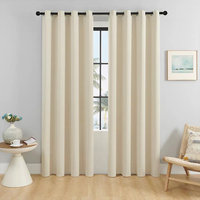 Rideaux occultants modernes en faux lin 100% polyester, isolants thermiques, pour salon, chambre, hôtel, décoration intérieure