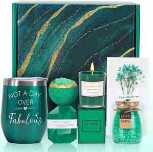 2025 Luxury Emerald Gold Color Birthday Gifts for Her Stress Relief Gift Basket for Women Custom Unique Gifts for Men and Women - Product Image 1