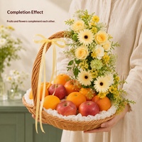 Mini Arrangement Floral Adhésif pour Panier à Vin, Décoration Florale Créative, Fleurs en Mousse Florale de Forme Irrégulière Sphérique