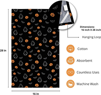 100% katoenen hangende washandjes, absorberend, snel drogend, spookachtig voor feestelijke keuken decoratie