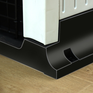 ปุ่มสแนปปิดกรงสัตว์ขนาดเล็กกลางแจ้งสไตล์โมเดิร์นบ้านสุนัขพลาสติก PP สีฟ้า/สีแดง/สีเข้มสแนปหลังคาสีเทาสำหรับสัตว์เลี้ยง - Product Image 4