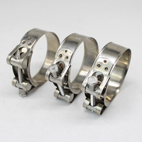 Collier de serrage réglable à boulon en T en acier inoxydable, kit de bride de serrage VBand à dégagement rapide, collier de serrage pour tuyau d'échappement V-Band