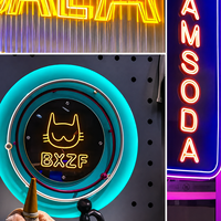 Op maat gemaakte acryl LED neon taartbordje, originele vorm, wanddecoratie, waterdicht, binnen en buiten, voor bakkerij, kinderkamer, feest, keuken