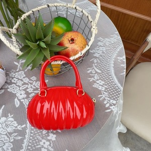 Yeni Kadın Çantası Taşınabilir Çapraz Askılı PVC Çanta Küçük Balkabağı Çantası Moda Küçük - Product Image 5