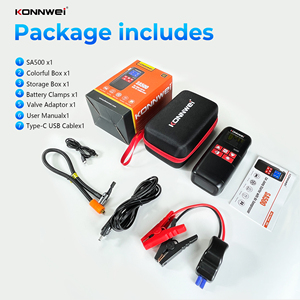 <span class=keywords><strong>Arrancador</strong></span> de Coches y Banco de Energía 10400 mAh Konnwei SA500 4 en 1: Inflador de Neumáticos 120psi y 12V, <span class=keywords><strong>Arrancador</strong></span> de Batería y Luz SOS - Product Image 1