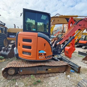 Mini-excavatrice sur chenilles hydraulique Hitachi ZX60USR d'occasion en bon état, d'origine japonaise, haute qualité, 6 tonnes, avec lame de bulldozer - Product Image 1