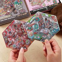 Libro de Colección de Pegatinas de Escenas en Miniatura, Hecho a Mano, Juego Completo de Pegatinas 3D para Casa, Pegatinas Estereoscópicas de Cabina, Serie Terror Town 5.0