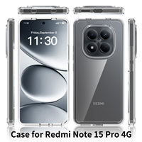 Étui de téléphone portable transparent antichoc en cristal pour Redmi Note 15 Pro 4G, coque en PC
