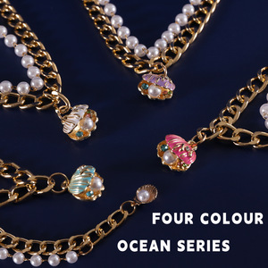 <span class=keywords><strong>Collier</strong></span> pour animaux de compagnie en gros, série océan coquillage perlé, diamant, chaîne pour <span class=keywords><strong>chat</strong></span> et chien, <span class=keywords><strong>collier</strong></span> original fait à la main pour animaux de compagnie - Product Image 3