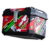 Boîte à bagages universelle de 45 L en matériau PP pour motos, vélos électriques, scooters, rangement tendance de grande capacité, fabriqué dans le Zhejiang