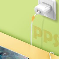 Chargeur mural double USB rapide adaptatif LDNIO A2526C 45W avec port Type-C PD et port Type-A 22,5W, prises UK, EU, US au choix