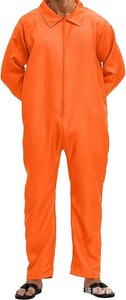 Disfraz de Prisionero Naranja para Adultos de Halloween con Pantalones, Traje de Poliéster para Fiesta, Actuación, Cine, Televisión, Prisionero, Recluso, Convicto - Product Image 2