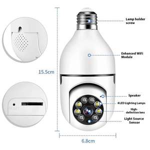 Cámara Inalámbrica de Seguimiento Automático para el Hogar, Cámara Wifi PTZ 1080P, Cámara de Seguridad con Rotación de 360°, Cámara con Forma de Bombilla Nocturna, Interfaz E27 - Product Image 2
