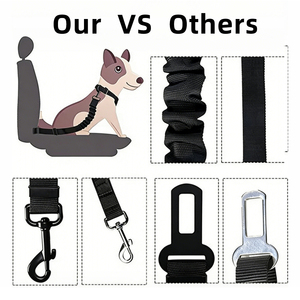 Cinturones de Seguridad para Perros en el Automóvil, Cinturón de Seguridad Ajustable de Nailon para Perros, Arnés de Seguridad Resistente para Perros en el Automóvil - Product Image 5
