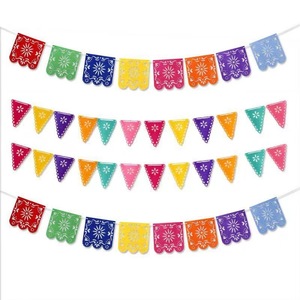 Banderas <span class=keywords><strong>de</strong></span> fiesta <span class=keywords><strong>de</strong></span> fieltro con bandera mexicana Guirnaldas <span class=keywords><strong>de</strong></span> borlas <span class=keywords><strong>de</strong></span> banderines <span class=keywords><strong>de</strong></span> corazón coloridos para Halloween y celebraciones del Día <span class=keywords><strong>de</strong></span> los <span class=keywords><strong>muertos</strong></span> - Product Image 2