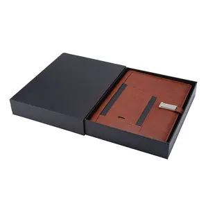Funeral Book A5 PU Leather Custom Printing Books Smart Dot Grid Journal Wireless Charger USB Cable Charging