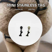 Mini-étiquettes pour la fabrication de bracelets et colliers en acier inoxydable, anneaux de jonction mignons, breloques en forme d'os minimaliste, en métal 12146