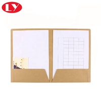 Carpeta de Presentación A4 de Papel Kraft 100% Reciclado, Carpeta de Archivos Marrón para Oficina con Diseño de Dos Bolsillos, Producto de Caja de Cartón