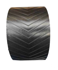 Open V-vormige kantelende schuine chevron transportband met paddle-profiel visgraatgetande transportband - Product Image 2