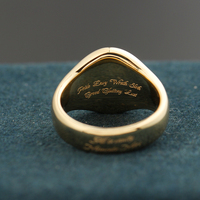 MaiYi Maßgefertigter 9K 12K 14K 18K Gold Blanko Gravierter Ring Herren Blanko Schlichter Siegelring