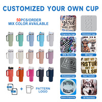 Vaso de Viaje Hipdeer Personalizado de 16 oz, Doble Pared, Sublimable, Antiderrames, con Asa, Diseño Minimalista, Regreso a Clases