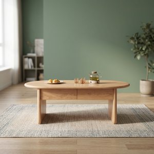 Modern Wood <b>Coffee</b> <b>Table</b> <b>Scandinavian</b> Design Storage Living Room Furniture Solid Wood Base - Product Image 2