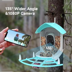 Nourrisseur d'oiseaux avec caméra, prend en charge la reconnaissance d'espèces d'oiseaux par intelligence artificielle, vidéo en - Product Image 2