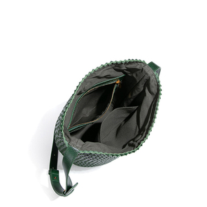 Bolso de Hombro Tipo Bandolera Verde Bosque para Mujer, Estilo Coreano, Tejido, Casual, Gran Capacidad, para Uso Diario - Product Image 5