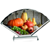 Secteur plaque de cristal de sublimation en verre cadre photo ébauches pour impression personnalisée BSJ-17