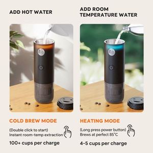 3 in 1 Self-Heating <b>Portable</b> Espresso Machine19 Bar, 7800mAh <b>Portable</b> <b>Coffee</b> <b>Maker</b> with NS Capsules & Grounds, for CampingTravel - Product Image 5