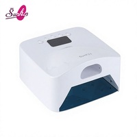 Sèche-ongles UV rechargeable 2-en-1 de qualité professionnelle pour usage domestique, avec écran numérique et perles LED multiples pour manucure d'un seul doigt ou de toute la main
