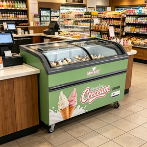 Congélateur à glaces à profil mince, unité verticale peu encombrante, idéal pour les petits espaces de vente au détail et les kiosques - Product Image 1