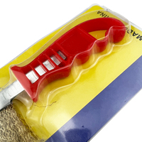 Brosse métallique en fil d'acier de qualité professionnelle avec manche en plastique, personnalisable, support OEM, pour le décapage de la rouille et le nettoyage – Vente directe usine