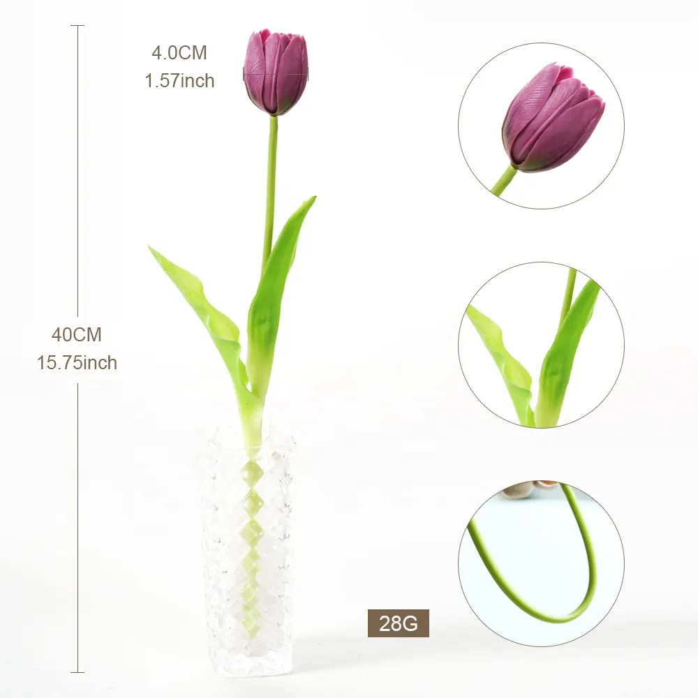 High Quality Artificial Silicon Tulip Flowers Great Price Real Touch Flowers For Garden Hotel Home Wedding Decoration