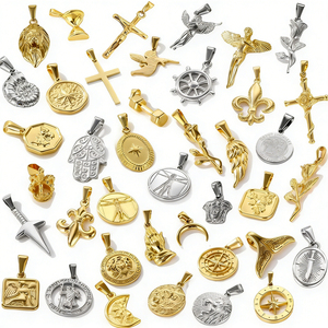 LUCKYJIU Op maat gemaakte sieradenfabrikant Waterdicht, verkleurvrij 18k verguld roestvrij staal Mode DIY hangers bedels - Product Image 3