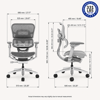 Chaise de bureau ergonomique en maille, chaise d'ordinateur réglable pour mobilier de bureau commercial, Sillas Para Oficina