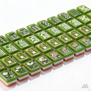 Juego de Mahjong American Green Court de 160 Piezas, 2026, con Tapete, Fichas Acrílicas, Moderno, Lujoso y Elegante, Ideal para Regalo - Product Image 4