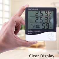 Estación Meteorológica Digital HTC-2 con Termómetro e Higrómetro, con Sensor Externo para Monitoreo Preciso de la Temperatura, Gran Venta
