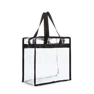 Custom Cosmetic Portable Handbag Concerts Sporting Events Work School Gym Logo Waterproof Pvc <strong>Tote</strong> <strong>Bag</strong> Shopping <strong>Bag</strong> With <strong>Zip</strong> - Product Image 3